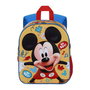 Karactermania Mochila 3D Mickey préscolaire - Sac à dos enfant 30x25x10cm en polyester - Design en relief, compartiment unique, dos et bretelles rembourrées
