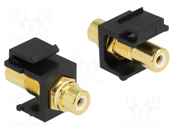 DELOCK Connecteur RCA Keystone noir DELOCK Connecteur RCA Keystone noir