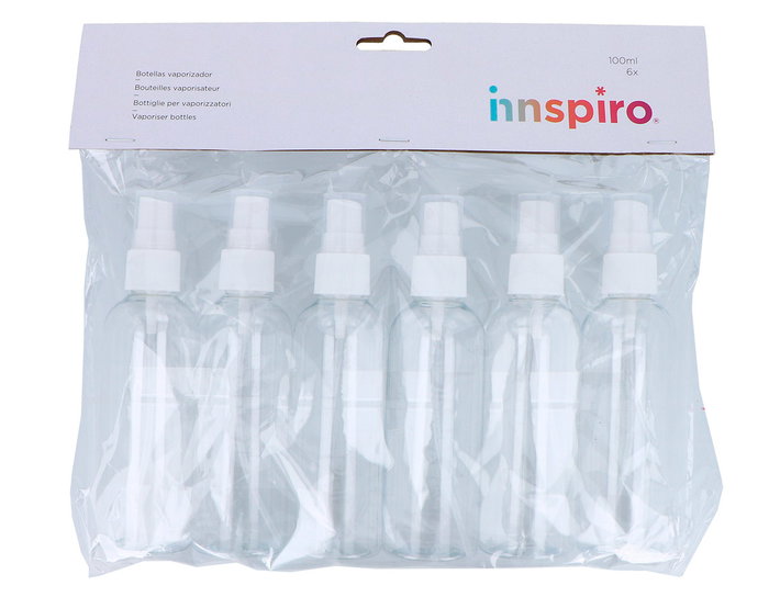 Innspiro Set de 6 flacons vaporisateurs en plastique de 100 ml Innspiro Set de 6 flacons vaporisateurs en plastique de 100 ml
