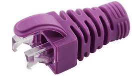 MicroConnect Manchon de décharge de traction pour câbles Cat5e, Cat6, Cat6A jusqu'à 6,5 mm, violet, 100 pièces