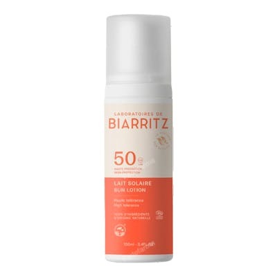 BIARRITZ Lait Solaire SPF50 100ml – Haute Protection Minérale Peau Sèche et Sensible Visage et Corps BIARRITZ Lait Solaire SPF50 100ml – Haute Protection Minérale Peau Sèche et Sensible Visage et Corps