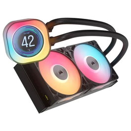 Corsair iCUE LINK TITAN 240 RX LCD Kit de Refroidissement Liquide AIO, 240mm, Ventilateurs RX120 RGB, Écran LCD