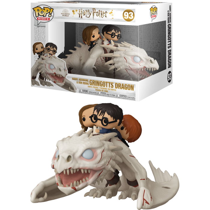 Funko Harry Potter POP! Rides Figurine Dragon avec Harry, Ron et Hermione 15 cm Funko Harry Potter POP! Rides Figurine Dragon avec Harry, Ron et Hermione 15 cm