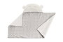 Creaciones Llopis - Manta capucha réversible motif étoile gris 90 x 66 cm - Polyester