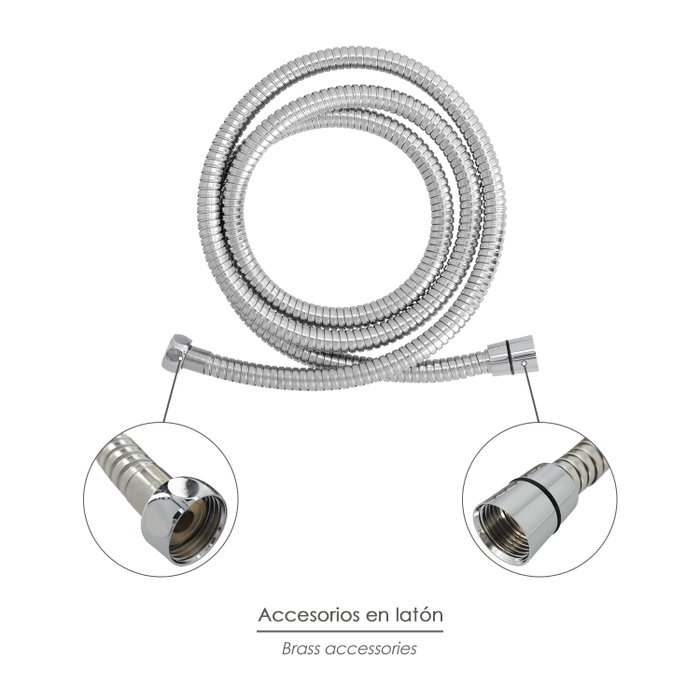 ORYX Flexible de douche en métal extensible 1,7-2m