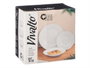 Vivalto Set Vajilla Ondas Opal 18 Pièces Blanc 28x28,5x18 cm (Set de 2)