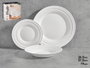 Vivalto Set Vajilla Ondas Opal 18 Pièces Blanc 28x28,5x18 cm (Set de 2)