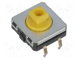 Aratas (Formerly Omron Components) Microcommutateur TACT SPST-NO bouton jaune