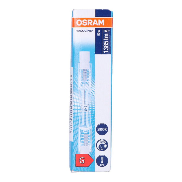 Osram Haloline Eco Halogen Tube 80W 230V R7s, Blanc chaud