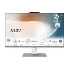 MSI Modern AM272P 1M-1423EU Tout-en-un 27 pouces, Intel 150U, 16 Go, 512 Go SSD, Blanc