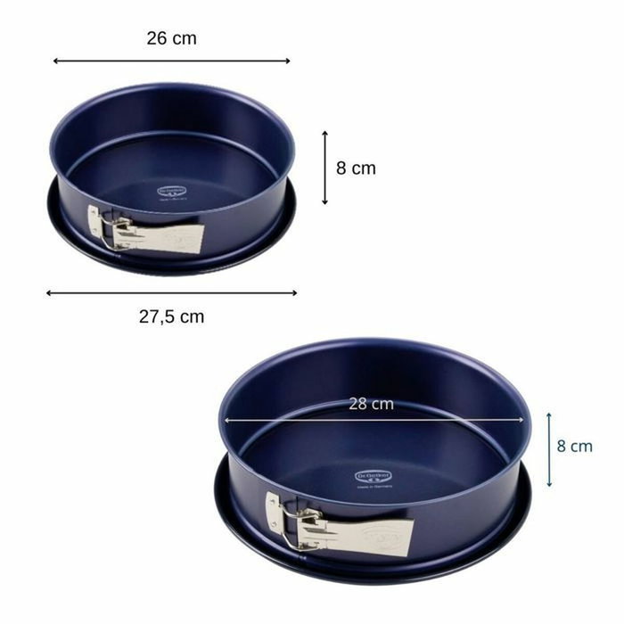 Dr. Oetker Ensemble de moules à manqué à charnière 26 et 28 cm Dr. Oetker Ensemble de moules à manqué à charnière 26 et 28 cm