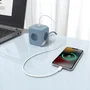 Link2Home Cube multiprise avec double port USB - 4 prises 16A - Bleu