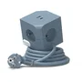 Link2Home Cube multiprise avec double port USB - 4 prises 16A - Bleu
