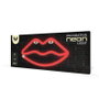 Forever Lampe Néon LED Lips Rouge - Décoration Murale avec Support, Alimentation USB ou Piles, 28x5 cm