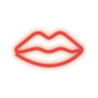 Forever Lampe Néon LED Lips Rouge - Décoration Murale avec Support, Alimentation USB ou Piles, 28x5 cm