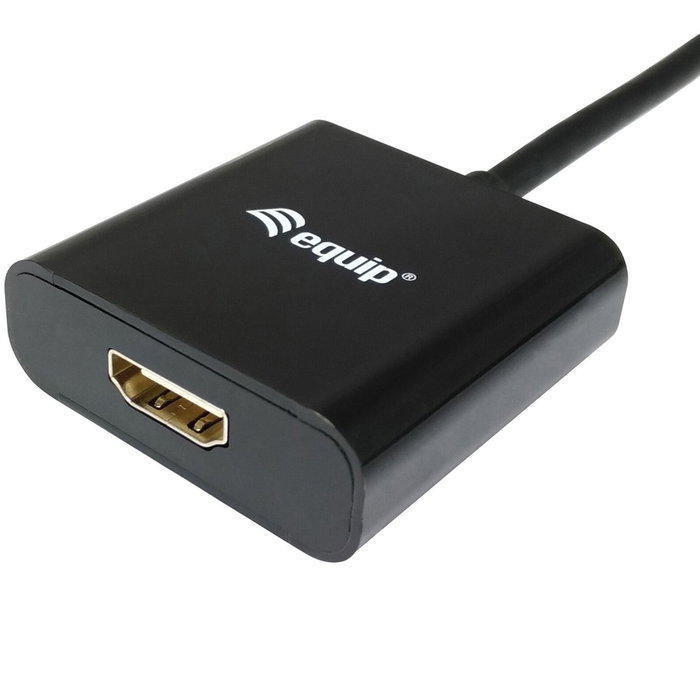 Equip 133438 Adaptateur DisplayPort vers HDMI - Mâle DisplayPort vers Femelle HDMI, 15 cm, Noir, 1080p