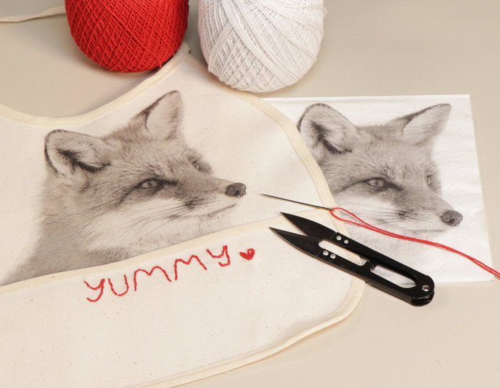 Innspiro Lot de 50 bavoirs en coton 24x28 cm
