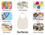 Innspiro Lot de 50 bavoirs en coton 24x28 cm