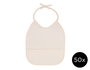 Innspiro Lot de 50 bavoirs en coton 24x28 cm