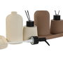 Ensemble de Bain Home ESPRIT Crème Terre cuite ABS Dolomite 17 x 9 x 2 cm 3 Pièces (2 Unités)