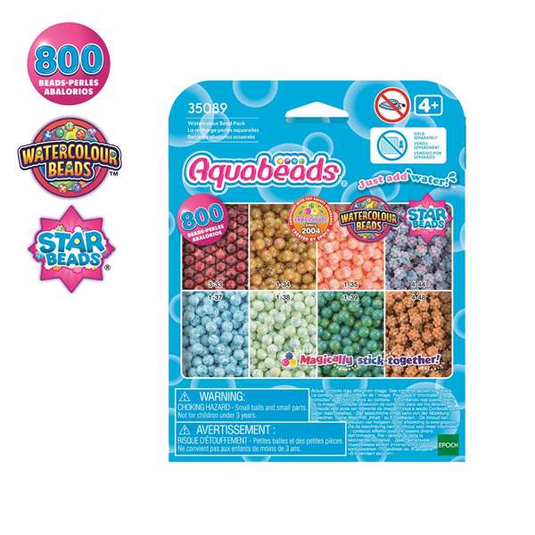 Aquabeds Set de recharges de perles à eau, 800 perles en 8 couleurs