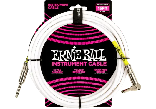 ERNIEBALL Câble Jack-Jack SS pour Instrument 4,57 m - Noir
