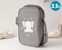 KioKids Sac isotherme pour enfant Merienda Elefante Dolci Amici 2,5 litres, compartiment étanche, poignée confortable, conservateur chaud et froid, gris