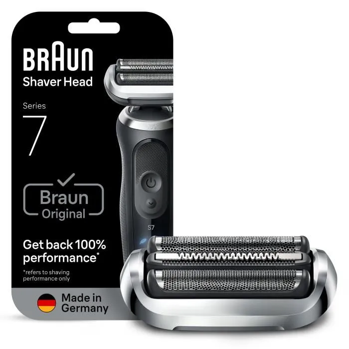 Braun Series 7 Tête de Rasoir avec 3 Lames Flexibles à 360° - Compatible Série 7 70/71/72 - Changement 1 Clic