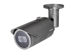 Hanwha Caméra de surveillance IP dôme motorisée 2MP (1080p) - Objectif vario motorisé 3.2-10mm, vision nocturne IR 30m, IP66, PoE