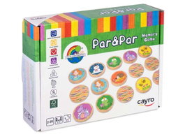 Cayro - Par & Par, jeu éducatif en bois labellisé FSC, à partir de 2 ans, multilingue (français, espagnol, anglais, portugais, italien, allemand)