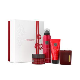 Rituals THE RITUAL OF AYURVEDA MEDIUM GIFT SET 4 pièces - Coffret Cadeau avec Crème Corps, Bougie, Gommage et Gel Douche