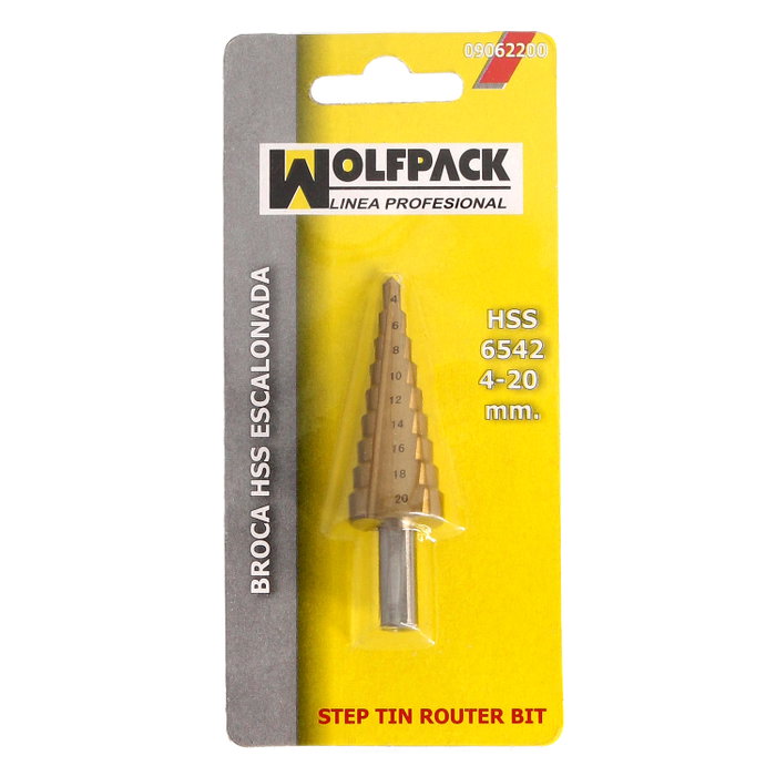 WOLFPACK LINEA PROFESIONAL Broca HSS escalonada de 4 à 20 mm