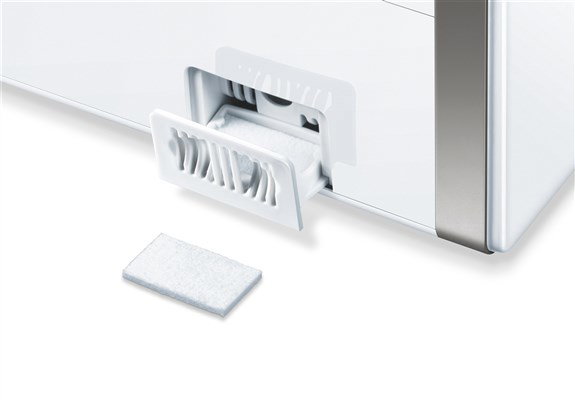 Beurer LB-88 Humidificateur d'air ultrasonique blanc avec chauffage de l'eau - Silencieux, pour pièces jusqu'à 48 m², avec diffuseur d'arômes