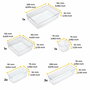 Emuca Kit de 8 seaux organisateurs Cube pour tiroirs, Plastique, Transparent
