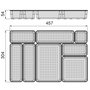 Emuca Kit de 8 seaux organisateurs Cube pour tiroirs, Plastique, Transparent