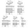 Emuca Kit de 8 seaux organisateurs Cube pour tiroirs, Plastique, Transparent