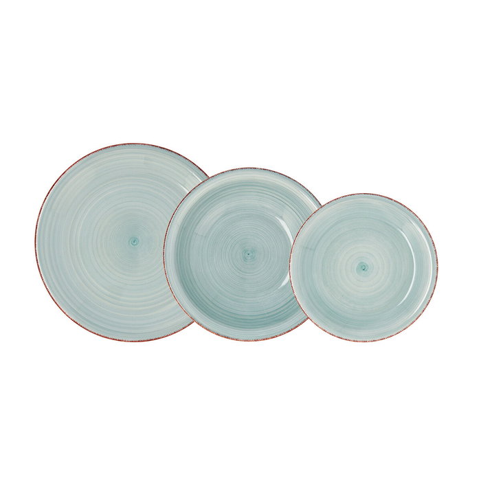 Quid Service de Table Vita Aqua en Céramique Bleu 18 Pièces - 6 Personnes Quid Service de Table Vita Aqua en Céramique Bleu 18 Pièces - 6 Personnes