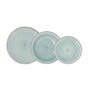 Quid Service de Table Vita Aqua en Céramique Bleu 18 Pièces - 6 Personnes