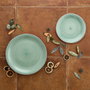 Quid Service de Table Vita Aqua en Céramique Bleu 18 Pièces - 6 Personnes