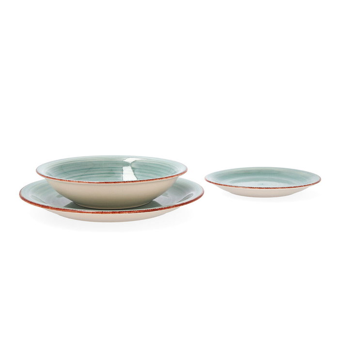 Quid Service de Table Vita Aqua en Céramique Bleu 18 Pièces - 6 Personnes Quid Service de Table Vita Aqua en Céramique Bleu 18 Pièces - 6 Personnes