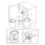 Emuca Bac de recyclage à fixer sur porte de meuble, 1 bac amovible 13 litres, Plastique et Acier inoxydable