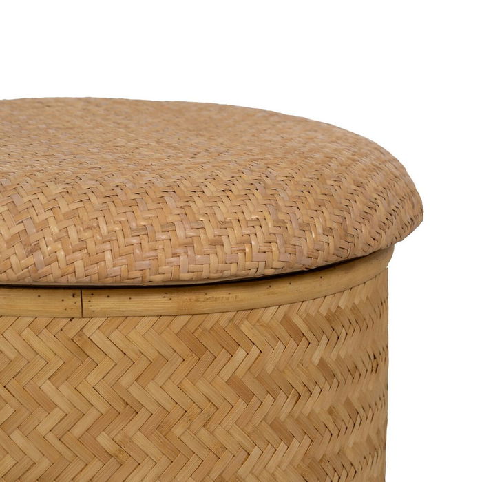Pouf RATÁN Naturel Rotin 40 x 40 x 46 cm (2 Unités)