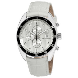 Armani AR5915 avec bracelet blanc et cadran blanc