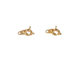 Innspiro Fermoirs à anneau avec ressort dorés 6mm (Lot de 7) de couleur dorée