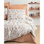 BigBuy Home Parure de couette en coton renforcé Caramel et Blanc, 220 x 240 cm