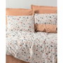 BigBuy Home Parure de couette en coton renforcé Caramel et Blanc, 220 x 240 cm