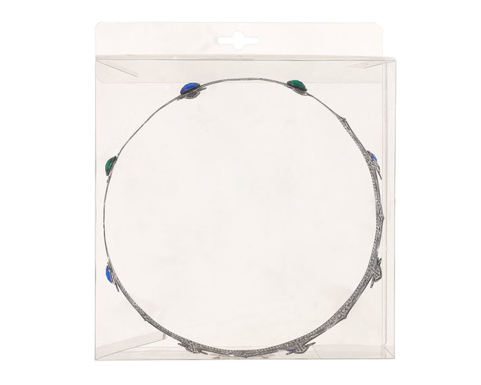 Couronne Argentée avec Strass pour Déguisement Roi Obscur, Seigneur ou Thème Fantastique - Accessoire Costume Médiéval et Fantasy