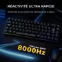 The G-Lab Keyz Titanium HE - Clavier Gamer Magnétique AZERTY Compact 65% - Noir RGB