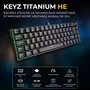 The G-Lab Keyz Titanium HE - Clavier Gamer Magnétique AZERTY Compact 65% - Noir RGB