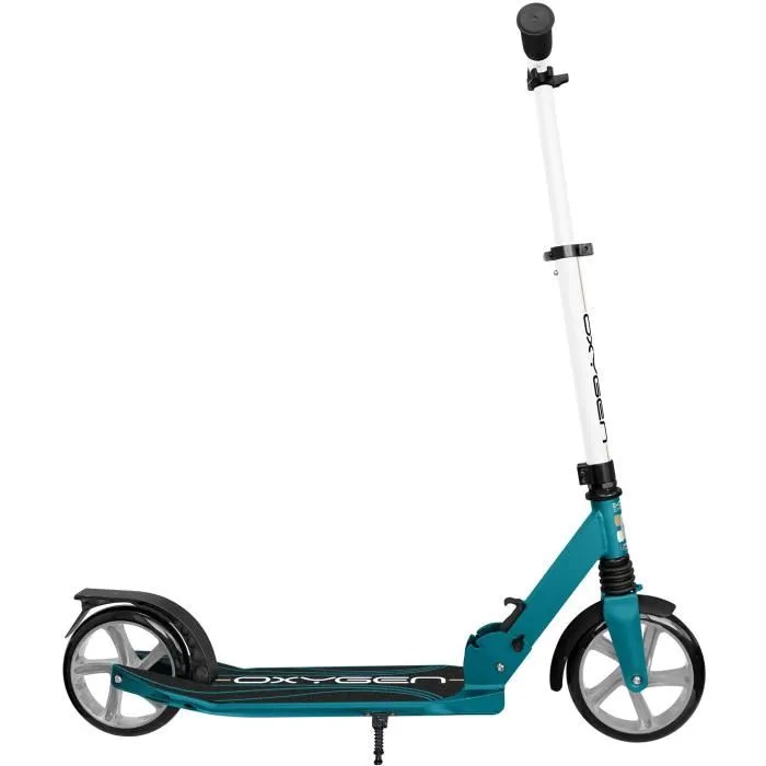 Stamp Skids Control Oxygen Trottinette Électrique Pliable - Roues PU 200 mm, Plateau Alu 56 cm, Hauteur Ajustable 93-101 cm, Verte - Réf. OX794200